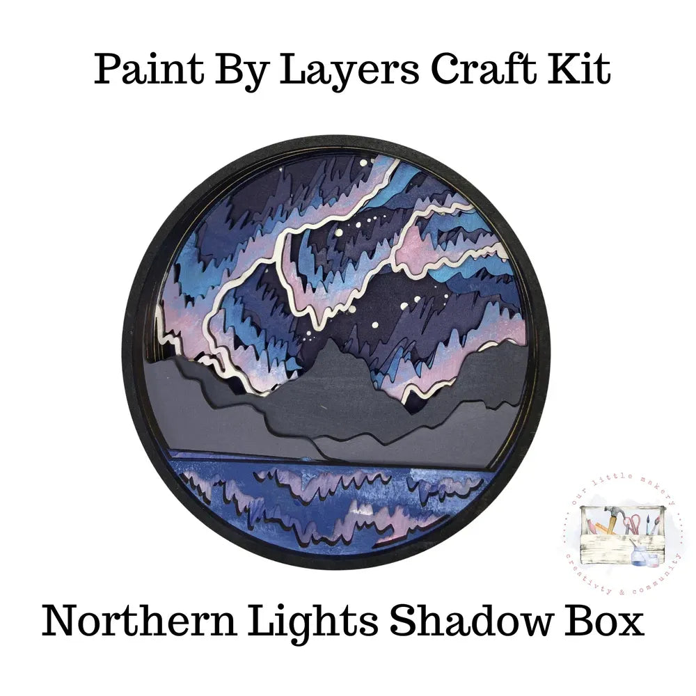 Our Little Makery - Northern Lights Shadow Box Kit