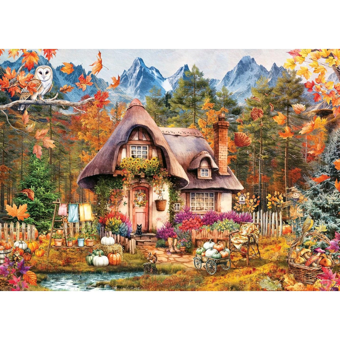 Ravensburger Pumpkin Cottage 1000 Piece Puzzle
