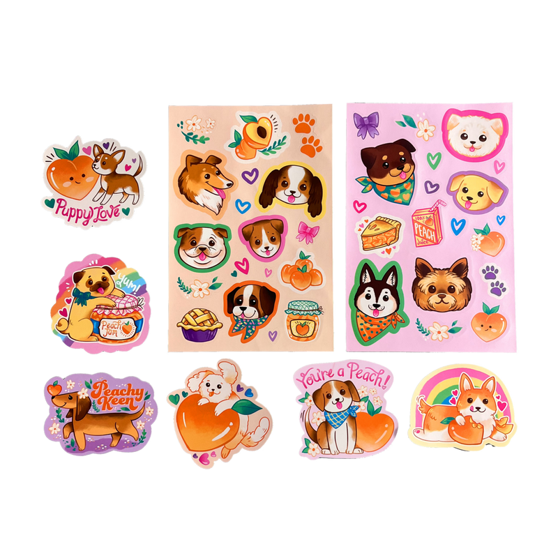 Ooly Stickiville Puppies and Peaches Scented Stickers