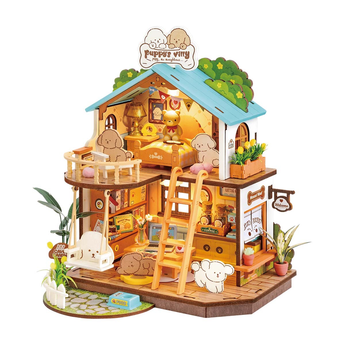 Rolife DIY Miniature House Puppy's Cozy Villa