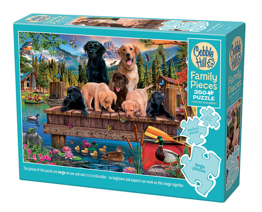 Cobble Hill Pups and Ducks Family Pieces 350 Piece Puzzle