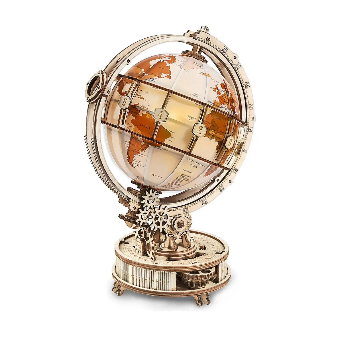 ROKR Wooden DIY 3D Puzzle - Luminous Globe