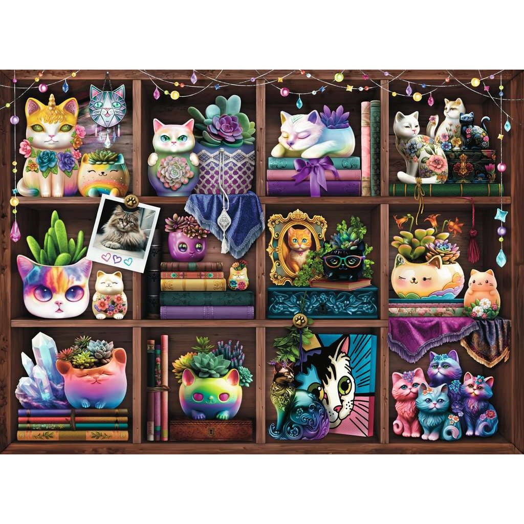 Ravensburger Cubby Cats And Succulents 500 Piece Puzzle