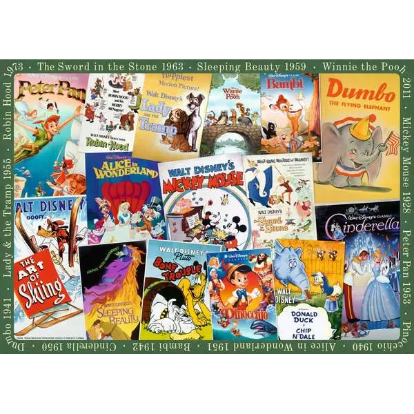 Ravensburger Disney Vintage Movie Posters 1000 Piece Puzzle