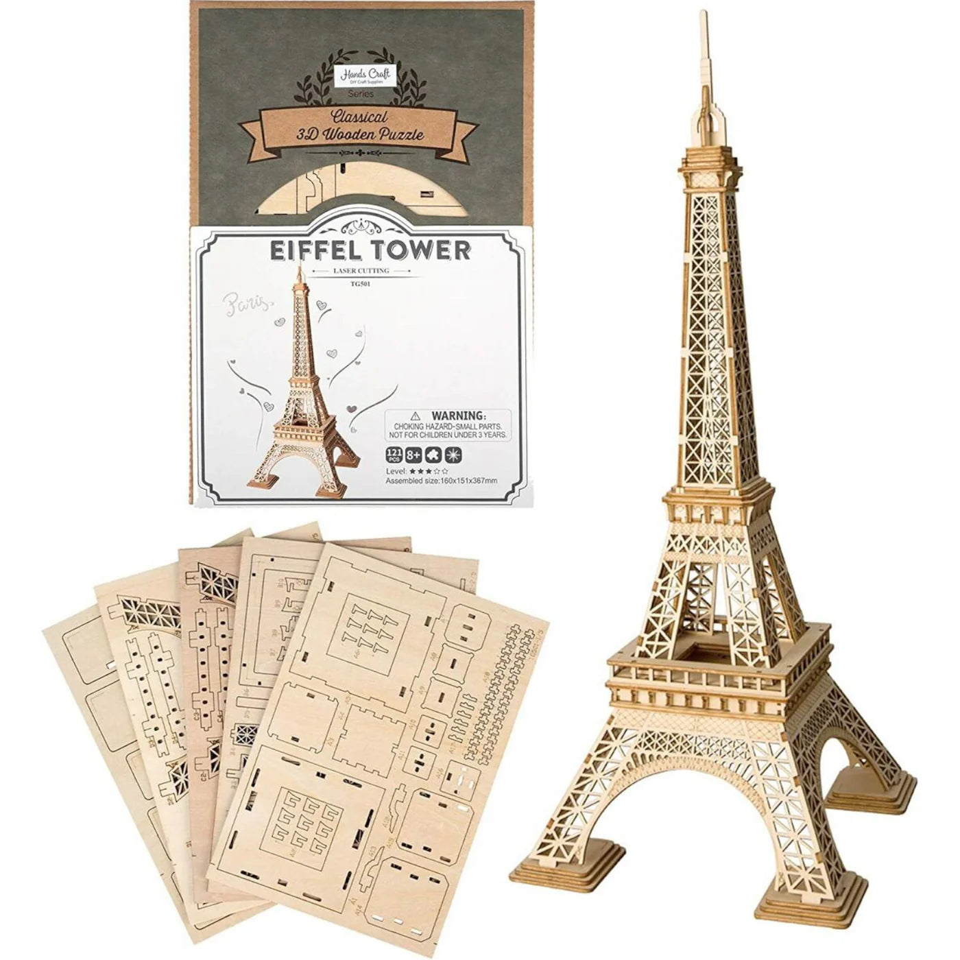 Rolife 3D Wood Puzzle - Eiffel Tower