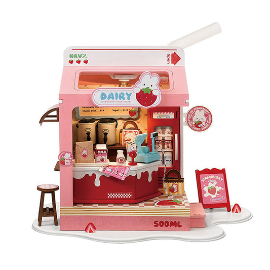Rolife DIY Miniature House - Strawberry Milk Box