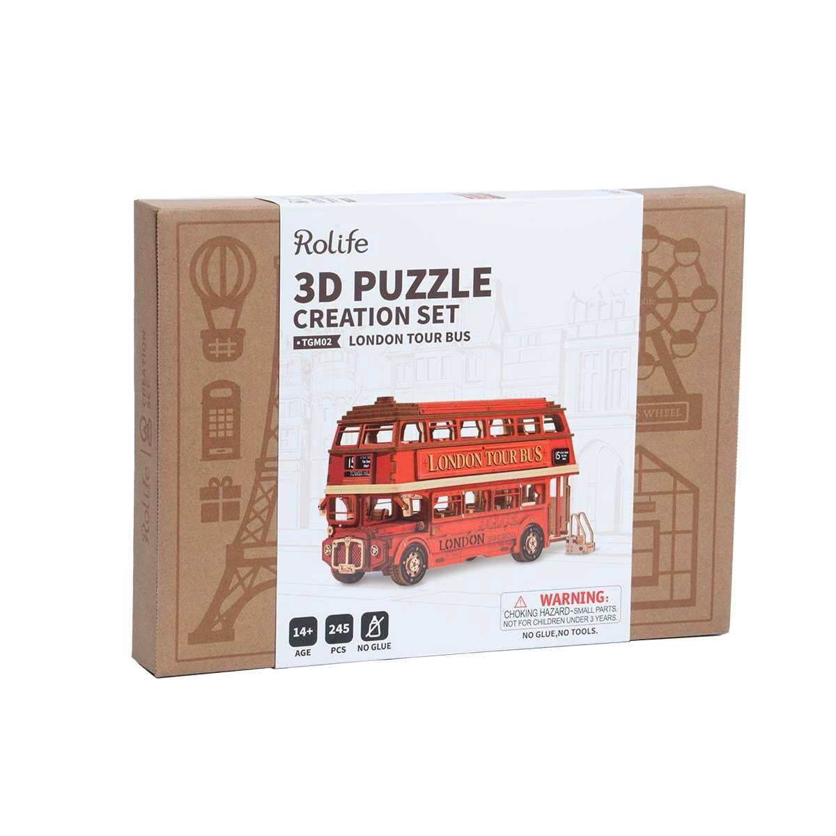 Rolife 3D Wood Puzzle - London Tour Bus