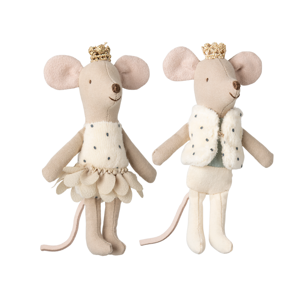 Maileg Royal Twin Mice Little Sister ands Brother in Matchbox 2025