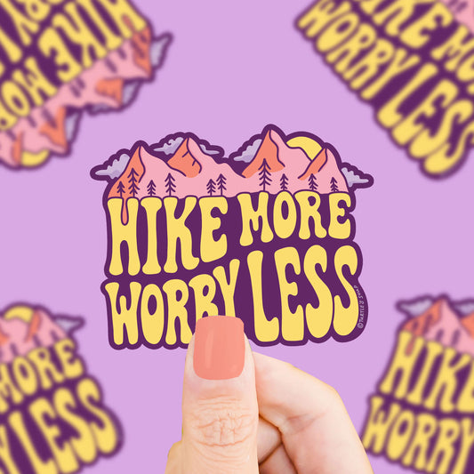 Turtle's Soup Hike More Worry Less Vinyl Sticker