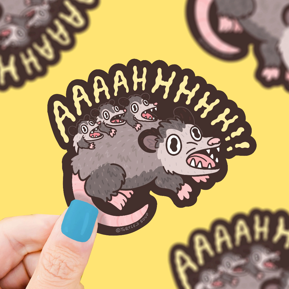 Turtle's Soup Opossum Sticker