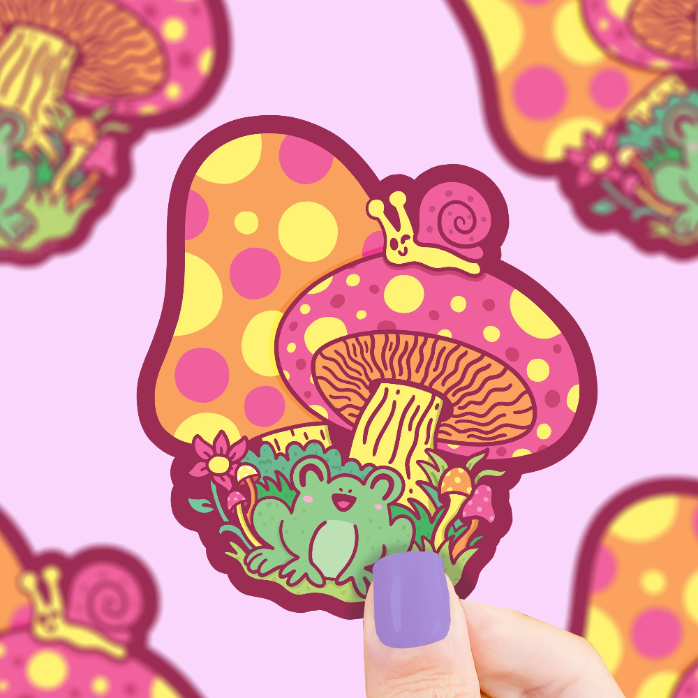 Turtle's Soup Frog and Snail Sticker