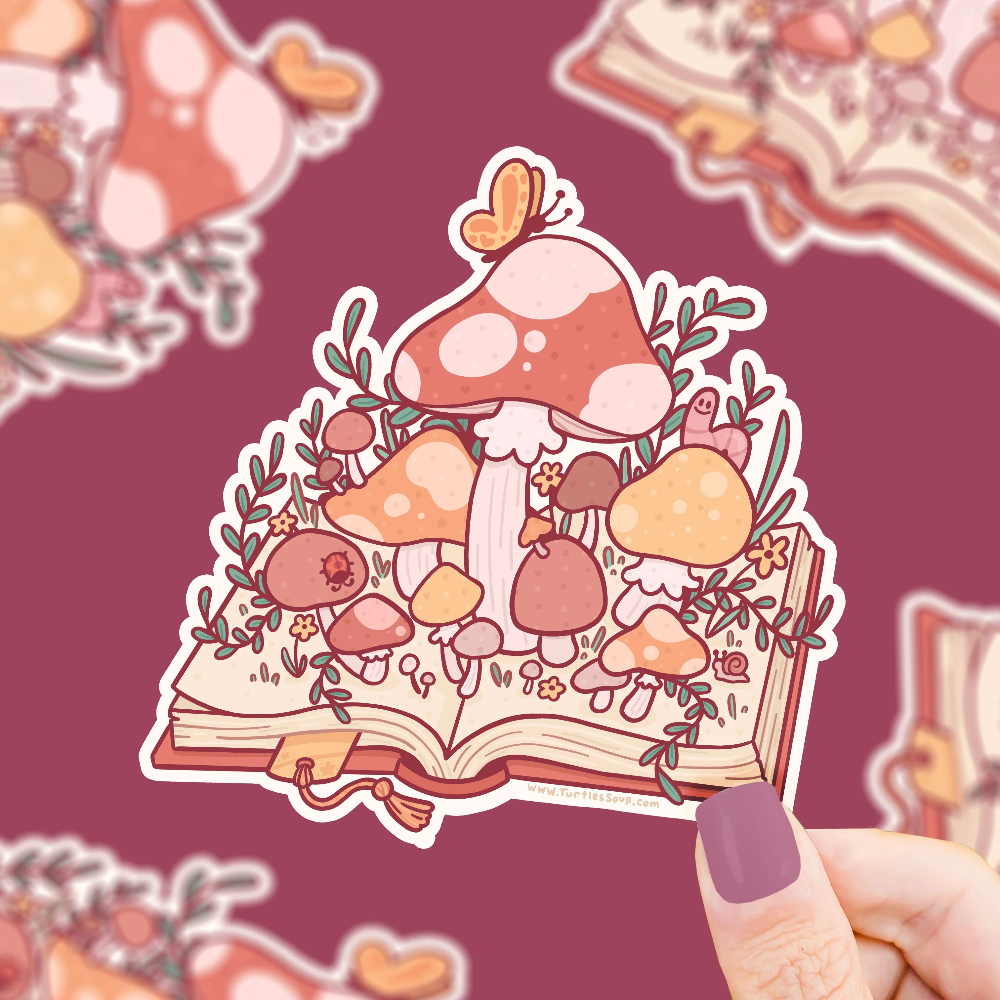 Turtle's Soup Mushroom Forest Book Sticker