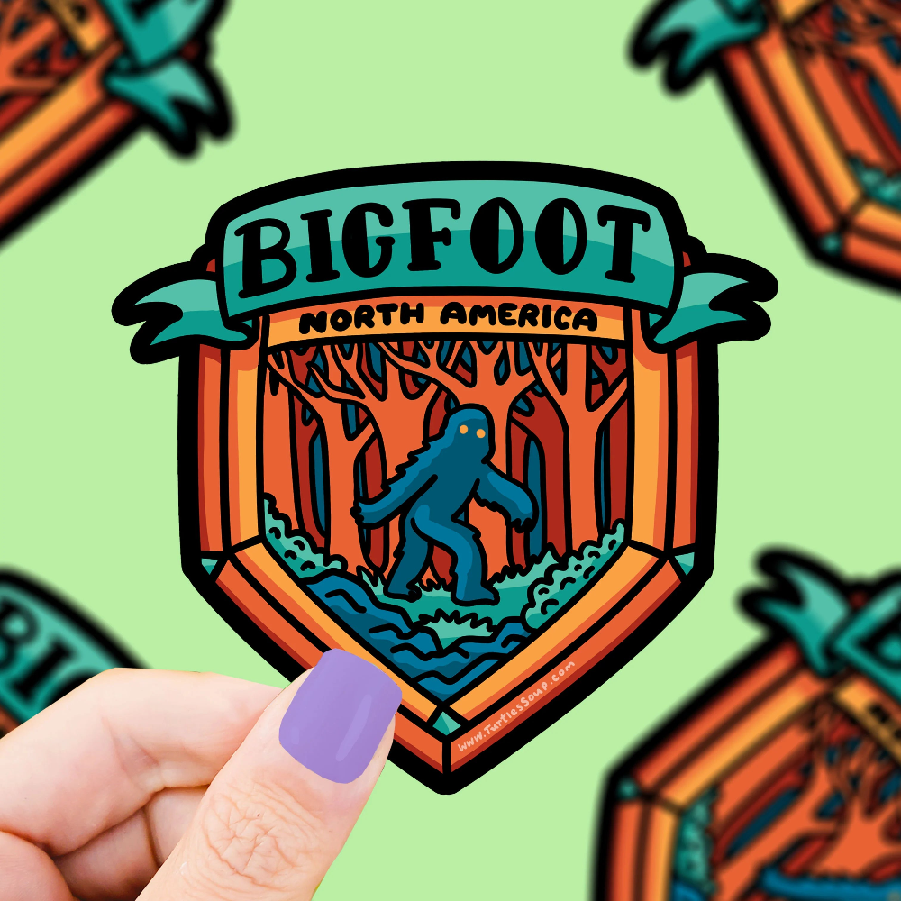 Turtle's Soup Bigfoot Cryptid Location Sticker