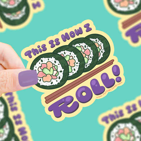 Turtle's Soup How I Roll Sushi Sticker