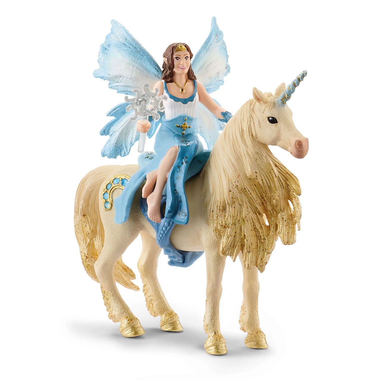 Schleich Bayala Fairy Eyela Riding On Golden Unicorn 42508