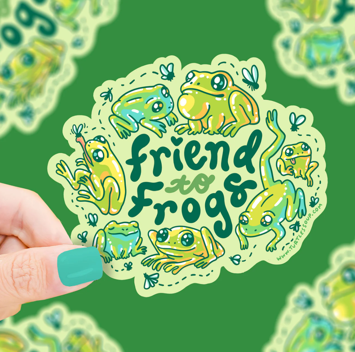 Turtle's Soup Friend To Frogs Vinyl Sticker