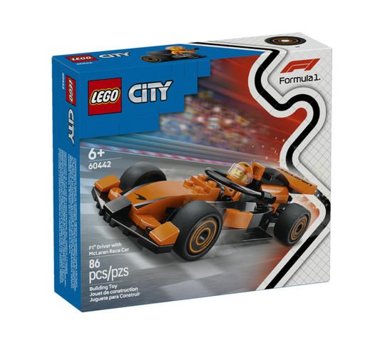 Lego City F1 Driver With McLaren Race Car