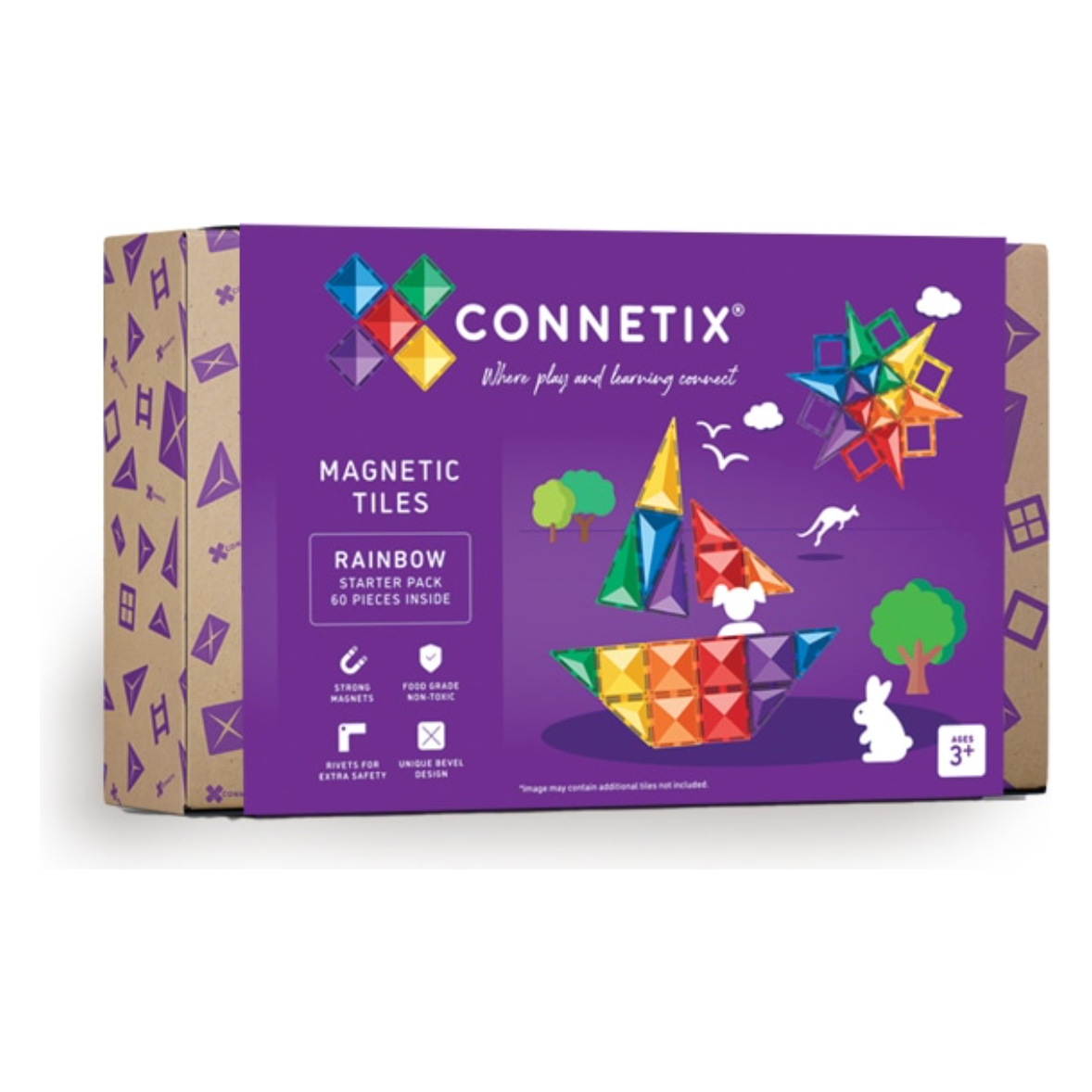 Connetix 60 Piece Rainbow Starter Pack