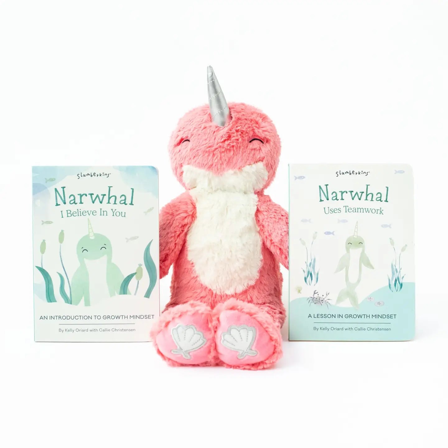 Slumberkins Narwhal Kin Set: Coral Pink