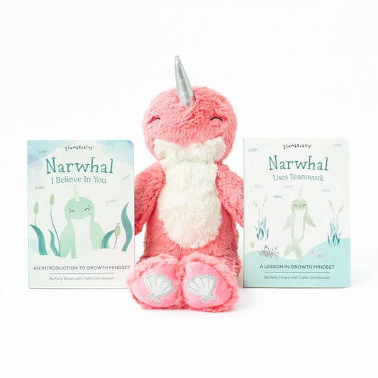 Slumberkins Narwhal Kin Set: Coral Pink