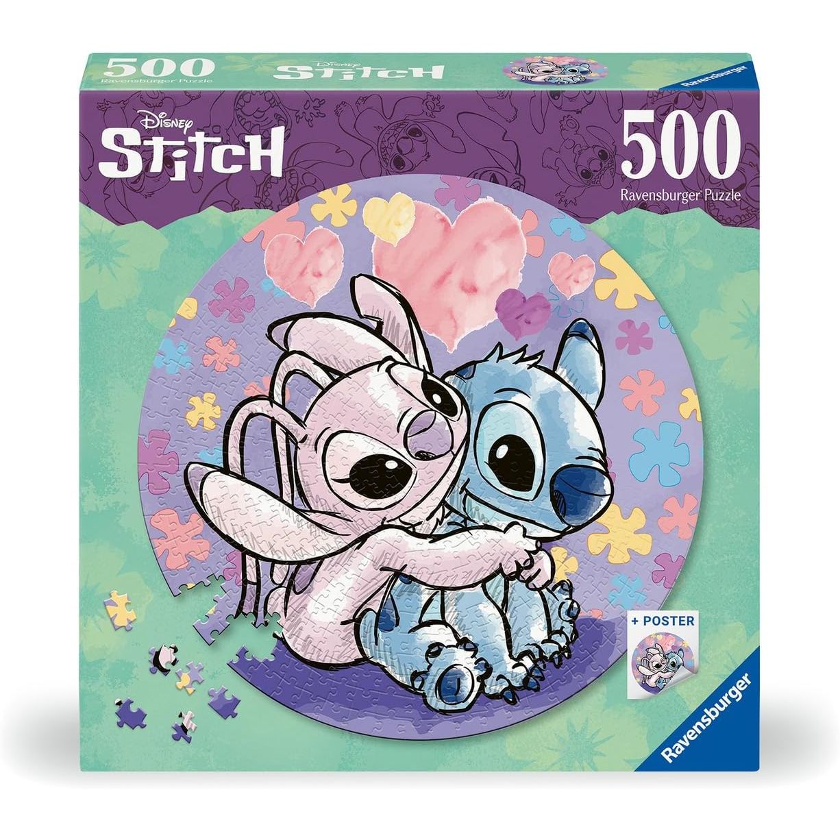 Ravensburger Disney Stitch Round 500 Piece Puzzle