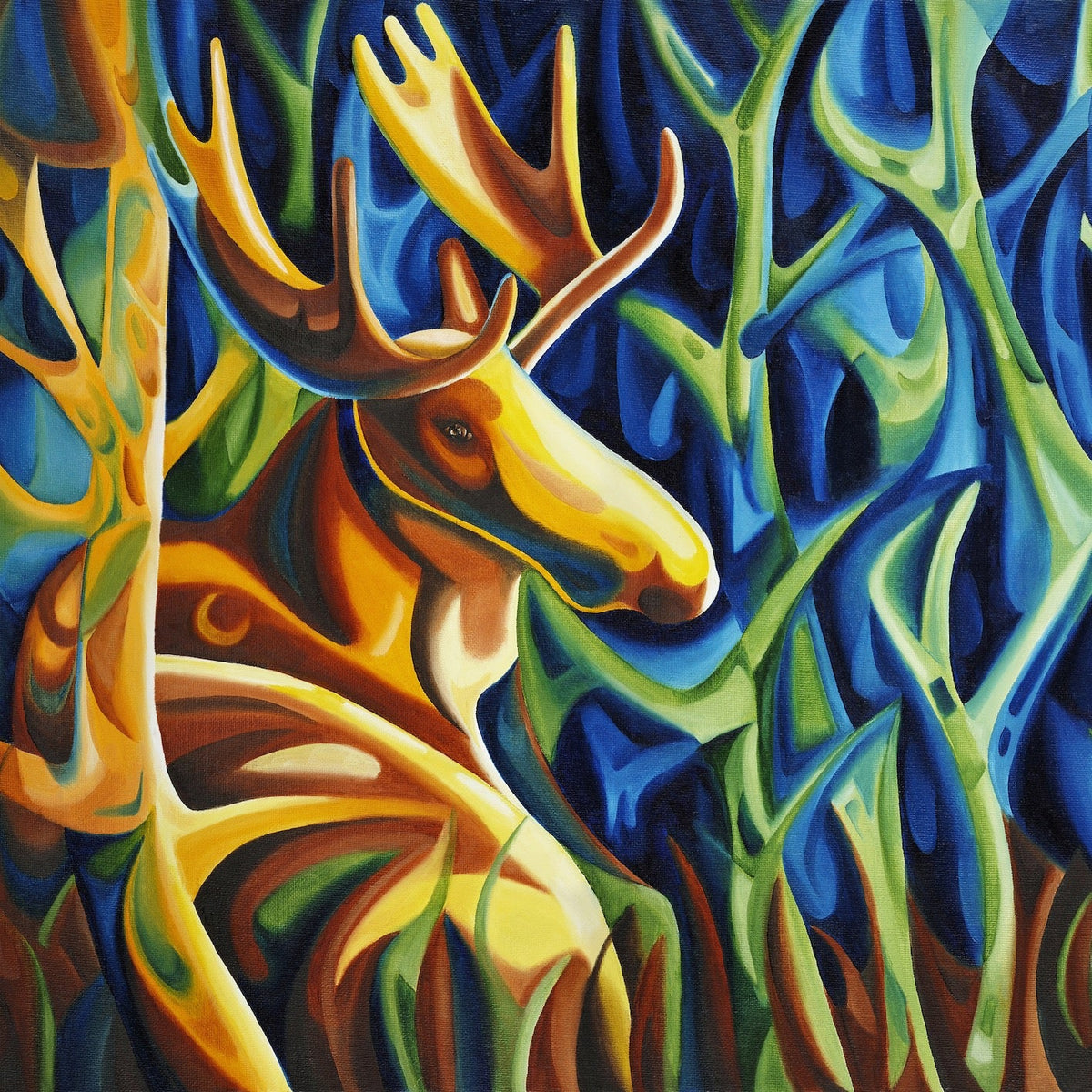 Stump Craft Wooden Puzzle - Midnight Moose by Sam Millard