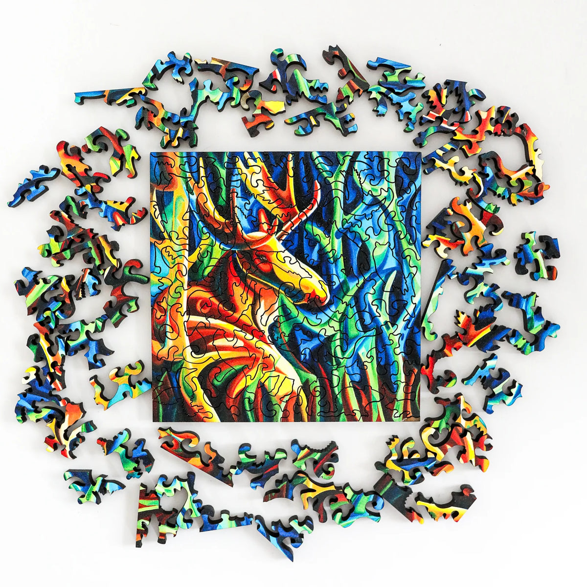 Stump Craft Wooden Puzzle - Midnight Moose by Sam Millard