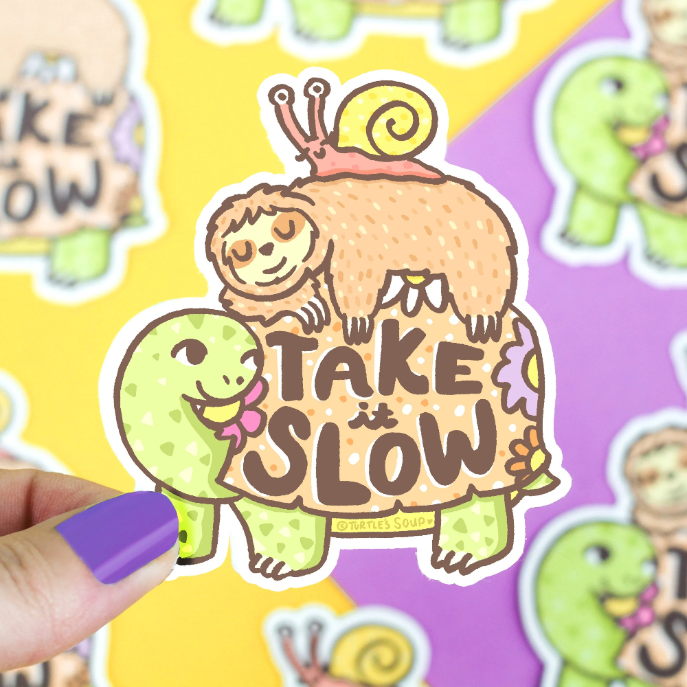 Turtle's Soup Take It Slow Vinyl Sticker