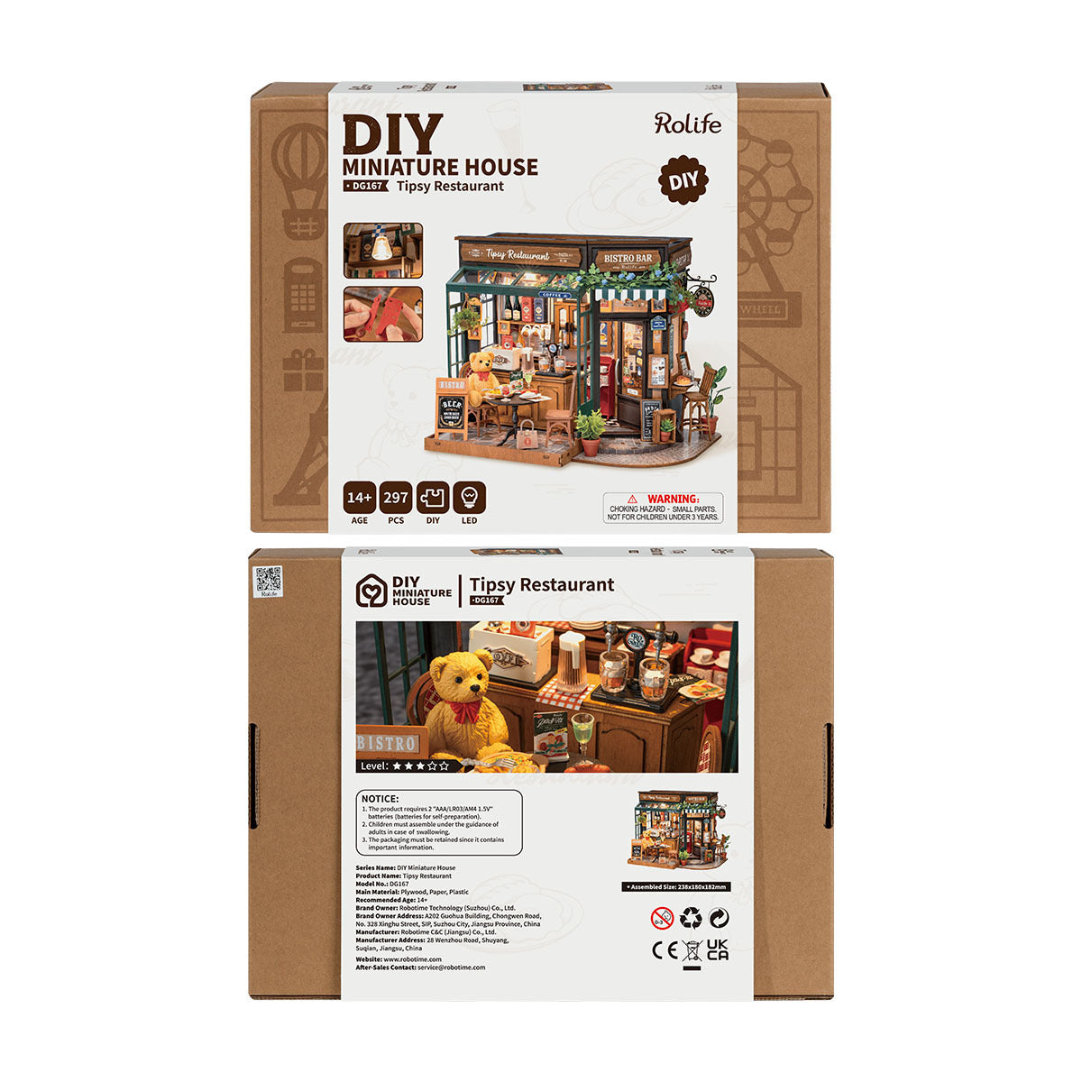 Rolife DIY Miniature House Tipsy Restaurant
