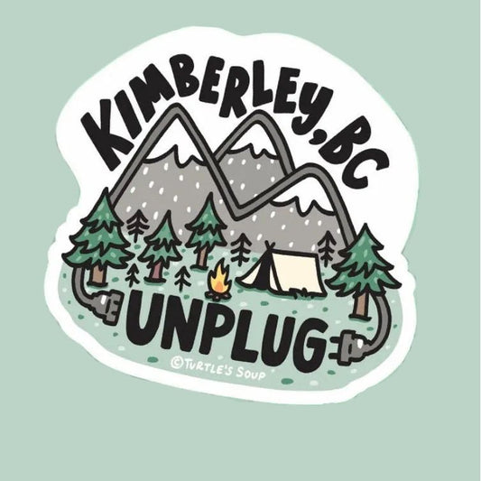 Turtle's Soup Unplug Kimberley, BC Vinyl Sticker