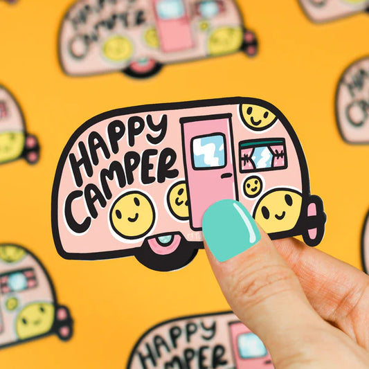 Turtle's Soup Happy Camper Vinyl Sticker
