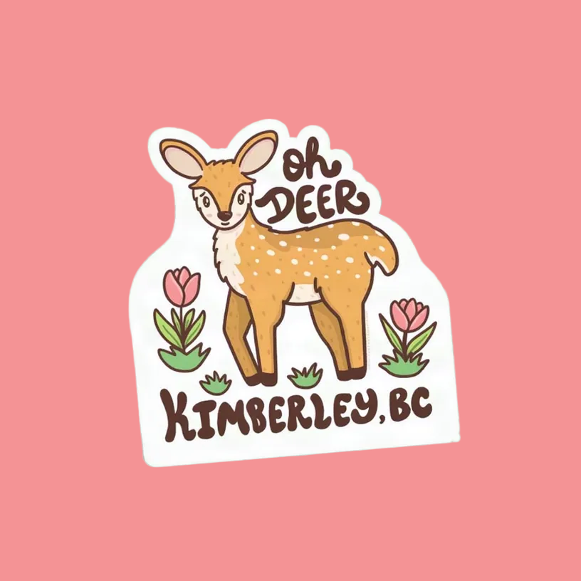 Turtle's Soup Oh Deer Kimberley BC Vinyl Sticker