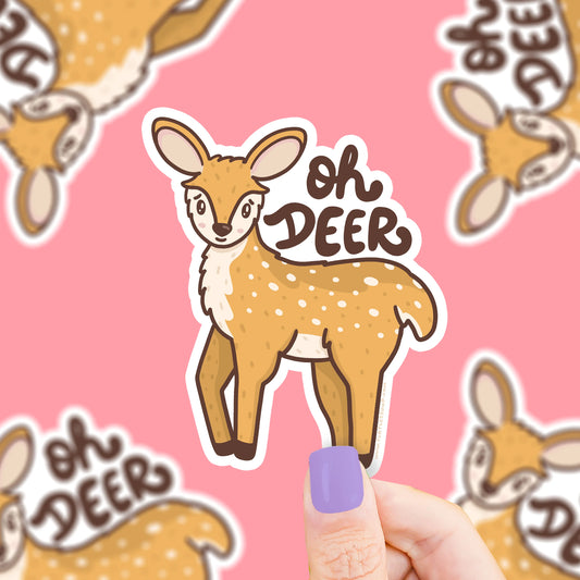 Turtle's Soup Oh Deer Vinyl Sticker