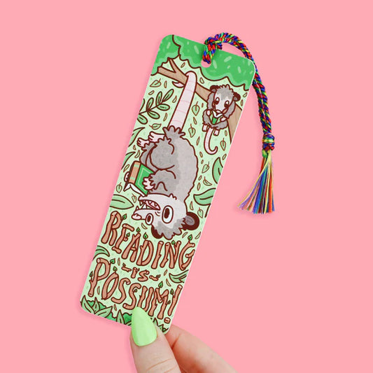 Turtle's Soup Reading Is Opossum Bookmark