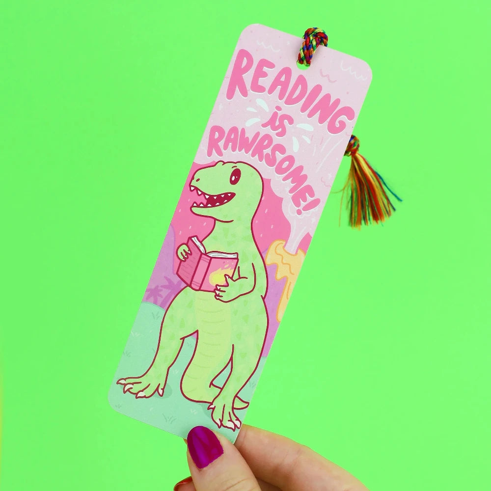 Turtle's Soup Reading Is Rawrsome Dinosaur Bookmark