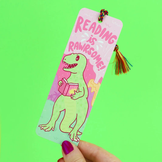 Turtle's Soup Reading Is Rawrsome Dinosaur Bookmark