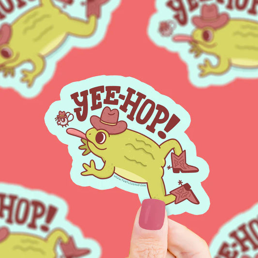 Turtle's Soup Yee Hop Rodeo Frog Vinyl Sticker