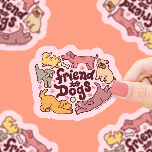 Turtle's Soup Friend To Dogs Vinyl Sticker