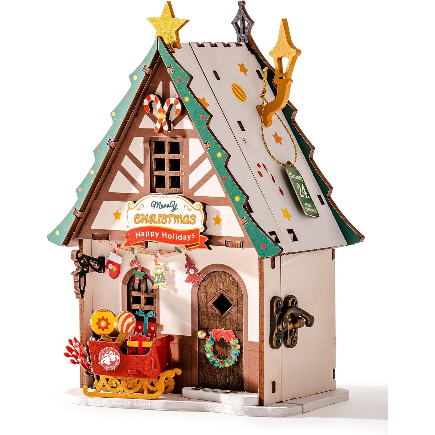 Rolife DIY Miniature House Twinkling Christmas House