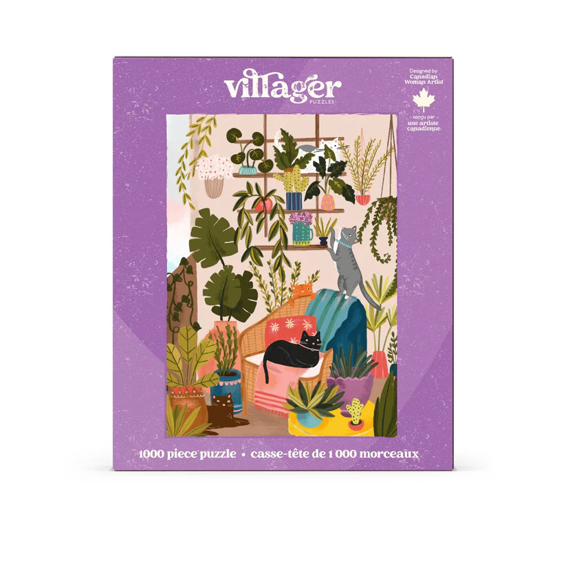 Villager Puzzles Balcony Cats 1000 Piece Puzzle