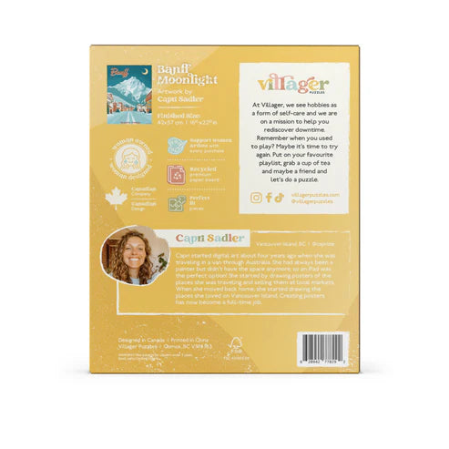 Villager Puzzles Banff Moonlight 500 Piece Puzzle