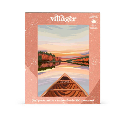 Villager Puzzles Canoeing At Dawn 500 Piece Puzzle