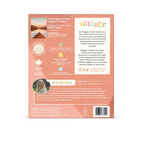 Villager Puzzles Canoeing At Dawn 500 Piece Puzzle