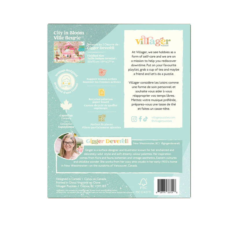 Villager Puzzles City In Bloom 1000 Piece Puzzle