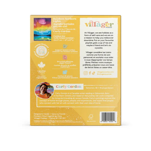 Villager Puzzles Rainbow Northern Lights 500 Piece Puzzle