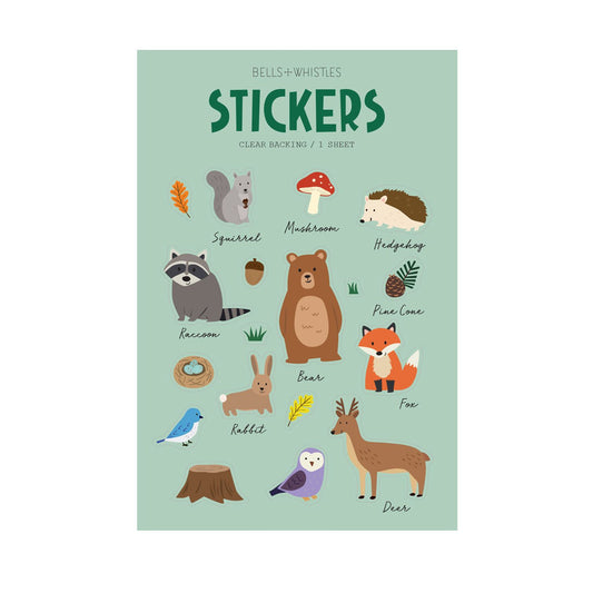 Girl of All Work Woodland Animals Clear Stickers