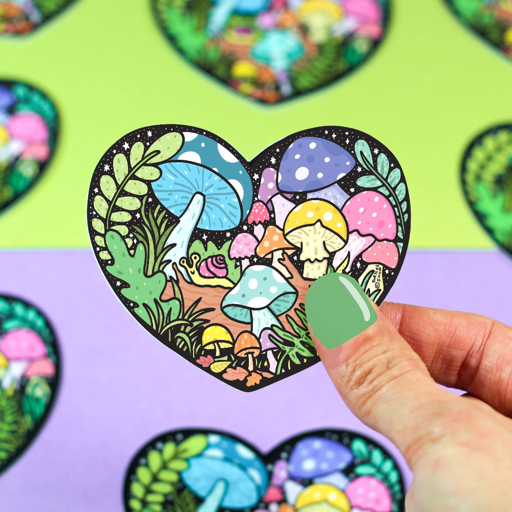 Turtle's Soup Forest Heart Vinyl Sticker