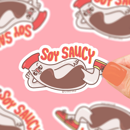 Turtle's Soup Soy Saucy Sauce Vinyl Sticker