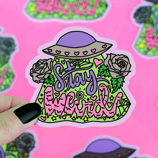 Turtle's Soup Stay Weird UFO Vinyl Sticker