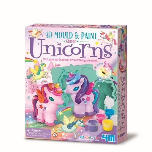 3D Mould and Paint Glitter Unicorns